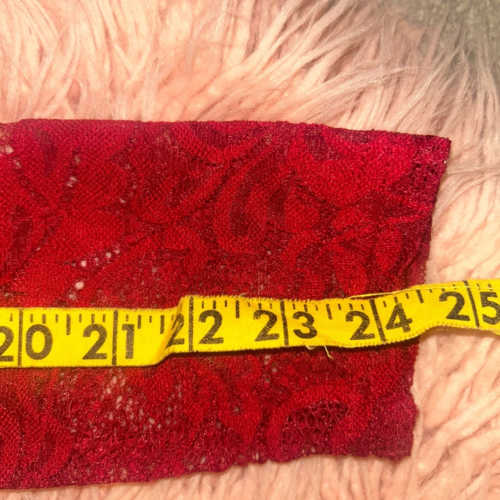 Red Lace Off-Shoulder Top - Picture 7 of 7